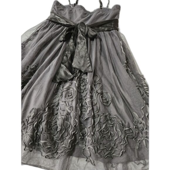 Studio Y Black Floral Tulle Party Dress - Size M - Picture 6 of 6